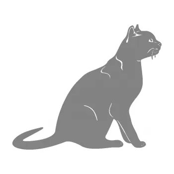 Samolepící dekorace SAMOLEPKA Kočka 021 pravá (17 - šedá) NA AUTO, NÁLEPKA, FÓLIE, POLEP, TUNING, VLASTNÍ TEXT, TISK, AUTOSAMOLEPKY.cz, POLEPY, OBRÁZEK, LOGO, SAMOLEPKY