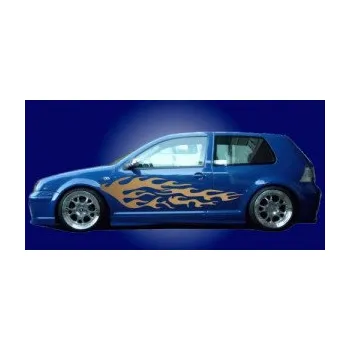 Polep vozidla SAMOLEPKA Samolepka na bok plameny 003 (64 - škrábaný kov zlatý) NA AUTO, NÁLEPKA, FÓLIE, POLEP, TUNING, VLASTNÍ TEXT, TISK, AUTOSAMOLEPKY.cz, POLEPY, OBRÁZEK, LOGO, SAMOLEPKY