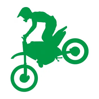 Samolepící dekorace Motorka 015 levá motokros (12 - zelená) SAMOLEPKA NA AUTO, NÁLEPKA, FÓLIE, POLEP, TUNING, VLASTNÍ TEXT, TISK, AUTOSAMOLEPKY.cz, POLEPY, OBRÁZEK, LOGO, 3D STICKERS