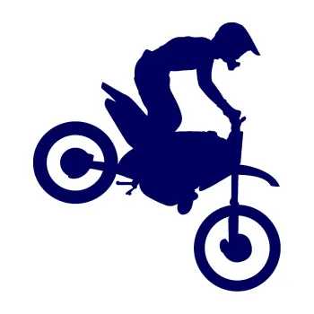 Samolepící dekorace Motorka 015 pravá motokros (23 - tmavě modrá) SAMOLEPKA NA AUTO, NÁLEPKA, FÓLIE, POLEP, TUNING, VLASTNÍ TEXT, TISK, AUTOSAMOLEPKY.cz, POLEPY, OBRÁZEK, LOGO, 3D STICKERS