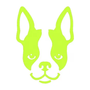 Polep vozidla Pes 066 Bostonský teriér (27 - limetová) SAMOLEPKA NA AUTO, NÁLEPKA, FÓLIE, POLEP, TUNING, VLASTNÍ TEXT, TISK, AUTOSAMOLEPKY.cz, POLEPY, OBRÁZEK, LOGO, 3D STICKERS