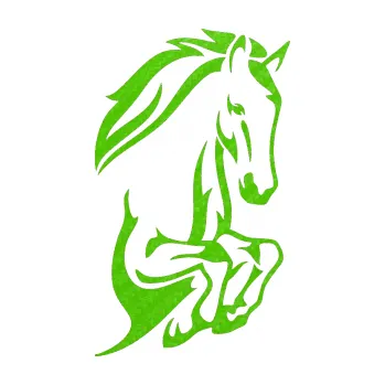 Samolepící dekorace SAMOLEPKA Kůň 031 pravá skok (58 - 3D karbon zelený kawasaki) NA AUTO, NÁLEPKA, FÓLIE, POLEP, TUNING, VLASTNÍ TEXT, TISK, AUTOSAMOLEPKY.cz, POLEPY, OBRÁZEK, LOGO, SAMOLEPKY