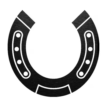 Samolepící dekorace SAMOLEPKA Koňská podkova 002 (63 - škrábaný kov černý) NA AUTO, NÁLEPKA, FÓLIE, POLEP, TUNING, VLASTNÍ TEXT, TISK, AUTOSAMOLEPKY.cz, POLEPY, OBRÁZEK, LOGO, SAMOLEPKY