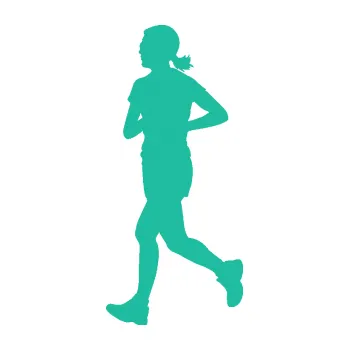 Polep vozidla Běžkyně 001 levá jogging (25 - tyrkysová) SAMOLEPKA NA AUTO, NÁLEPKA, FÓLIE, POLEP, TUNING, VLASTNÍ TEXT, TISK, AUTOSAMOLEPKY.cz, POLEPY, OBRÁZEK, LOGO, 3D STICKERS