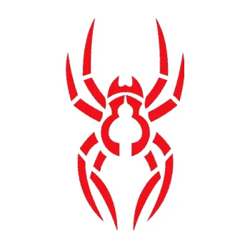 Samolepící dekorace SAMOLEPKA Pavouk 006 (10 - červená) NA AUTO, NÁLEPKA, FÓLIE, POLEP, TUNING, VLASTNÍ TEXT, TISK, AUTOSAMOLEPKY.cz, POLEPY, OBRÁZEK, LOGO, SAMOLEPKY