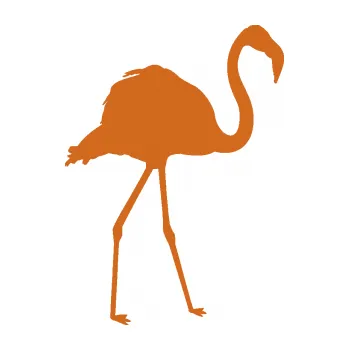 Samolepicí dekorace na vozidlo Plameňák 002 pravá (26 - oříšková) SAMOLEPKA NA AUTO, NÁLEPKA, FÓLIE, POLEP, TUNING, VLASTNÍ TEXT, TISK, AUTOSAMOLEPKY.cz, POLEPY, OBRÁZEK, LOGO, 3D STICKERS