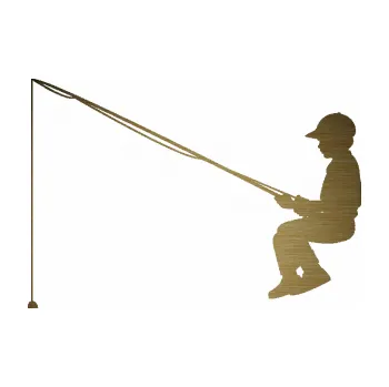 Polep vozidla SAMOLEPKA Rybář 011 levá chlapec s prutem (64 - škrábaný kov zlatý) NA AUTO, NÁLEPKA, FÓLIE, POLEP, TUNING, VLASTNÍ TEXT, TISK, AUTOSAMOLEPKY.cz, POLEPY, OBRÁZEK, LOGO, SAMOLEPKY