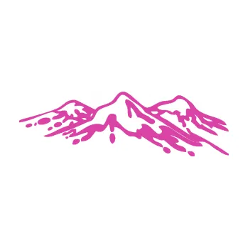 Samolepící dekorace SAMOLEPKA Krajina hory 005 pravá (16 - růžová) NA AUTO, NÁLEPKA, FÓLIE, POLEP, TUNING, VLASTNÍ TEXT, TISK, AUTOSAMOLEPKY.cz, POLEPY, OBRÁZEK, LOGO, SAMOLEPKY