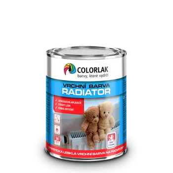 barva na kov Colorlak RADIATOR S2117 vrchní barva na radiátory lesklá 3,5L slonová kost
