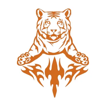 Samolepicí dekorace na vozidlo Animal flames 045 pravá tygr (26 - oříšková) SAMOLEPKA NA AUTO, NÁLEPKA, FÓLIE, POLEP, TUNING, VLASTNÍ TEXT, TISK, AUTOSAMOLEPKY.cz, POLEPY, OBRÁZEK, LOGO, 3D STICKERS