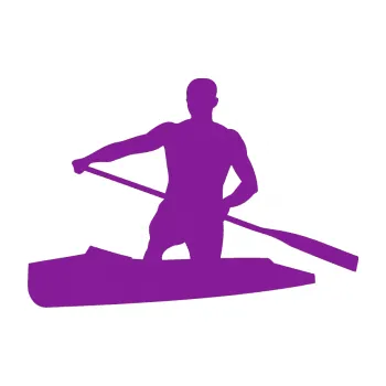 Polep vozidla SAMOLEPKA Kanoista 002 levá (14 - fialová) NA AUTO, NÁLEPKA, FÓLIE, POLEP, TUNING, VLASTNÍ TEXT, TISK, AUTOSAMOLEPKY.cz, POLEPY, OBRÁZEK, LOGO, SAMOLEPKY