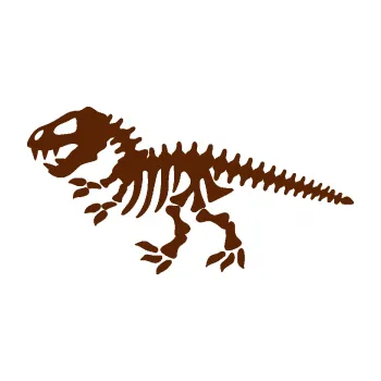 Samolepící dekorace Dinosaurus kostra 001 levá (15 - hnědá) SAMOLEPKA NA AUTO, NÁLEPKA, FÓLIE, POLEP, TUNING, VLASTNÍ TEXT, TISK, AUTOSAMOLEPKY.cz, POLEPY, OBRÁZEK, LOGO, 3D STICKERS