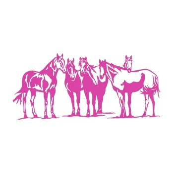 Samolepící dekorace Koníci 001 pravá (16 - růžová) SAMOLEPKA NA AUTO, NÁLEPKA, FÓLIE, POLEP, TUNING, VLASTNÍ TEXT, TISK, AUTOSAMOLEPKY.cz, POLEPY, OBRÁZEK, LOGO, 3D STICKERS