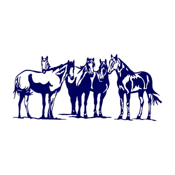 Samolepící dekorace SAMOLEPKA Koníci 001 levá (23 - tmavě modrá) NA AUTO, NÁLEPKA, FÓLIE, POLEP, TUNING, VLASTNÍ TEXT, TISK, AUTOSAMOLEPKY.cz, POLEPY, OBRÁZEK, LOGO, SAMOLEPKY