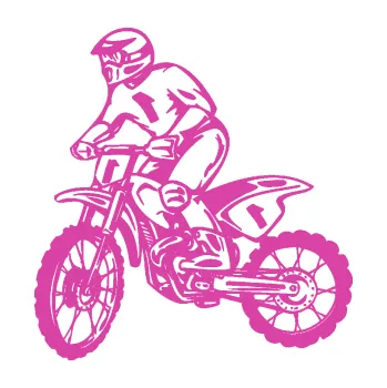 Samolepící dekorace Motorka 043 levá motokros (16 - růžová) SAMOLEPKA NA AUTO, NÁLEPKA, FÓLIE, POLEP, TUNING, VLASTNÍ TEXT, TISK, AUTOSAMOLEPKY.cz, POLEPY, OBRÁZEK, LOGO, 3D STICKERS