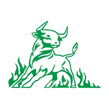 Samolepicí dekorace na vozidlo Animal flames 062 levá býk (12 - zelená) SAMOLEPKA NA AUTO, NÁLEPKA, FÓLIE, POLEP, TUNING, VLASTNÍ TEXT, TISK, AUTOSAMOLEPKY.cz, POLEPY, OBRÁZEK, LOGO, 3D STICKERS