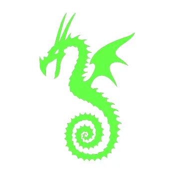 Samolepicí dekorace na vozidlo Dragon 020 levá (71 - Fluorescentní zelená) SAMOLEPKA NA AUTO, NÁLEPKA, FÓLIE, POLEP, TUNING, VLASTNÍ TEXT, TISK, AUTOSAMOLEPKY.cz, POLEPY, OBRÁZEK, LOGO, 3D STICKERS