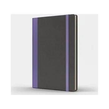 Set školních potřeb Notatnik A5 Pro M+ kratka szary/fioletowy