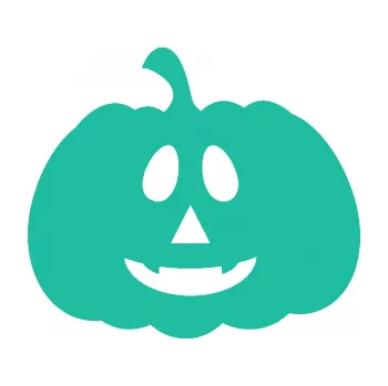 Samolepící dekorace Halloween 017 levá dýně (25 - tyrkysová) SAMOLEPKA NA AUTO, NÁLEPKA, FÓLIE, POLEP, TUNING, VLASTNÍ TEXT, TISK, AUTOSAMOLEPKY.cz, POLEPY, OBRÁZEK, LOGO, 3D STICKERS