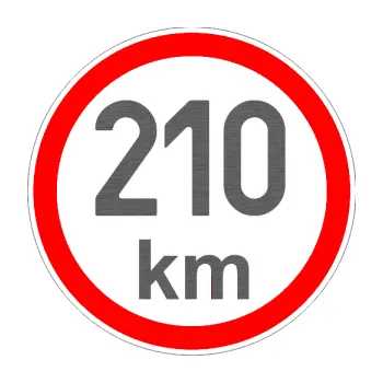 samolepka Maximální rychlost 210km - nejvyšší konstrukční rychlost (62 - škrábaný titan) SAMOLEPKA NA AUTO, NÁLEPKA, FÓLIE, POLEP, TUNING, VLASTNÍ TEXT, TISK, AUTOSAMOLEPKY.cz, POLEPY, OBRÁZEK, LOGO, 3D STICKERS