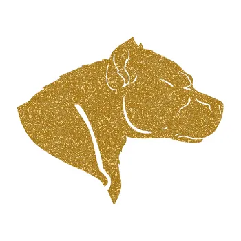 Samolepicí dekorace na vozidlo Pitbull 004 pravá (92 - Ultra Metalic zlatá) SAMOLEPKA NA AUTO, NÁLEPKA, FÓLIE, POLEP, TUNING, VLASTNÍ TEXT, TISK, AUTOSAMOLEPKY.cz, POLEPY, OBRÁZEK, LOGO, 3D STICKERS