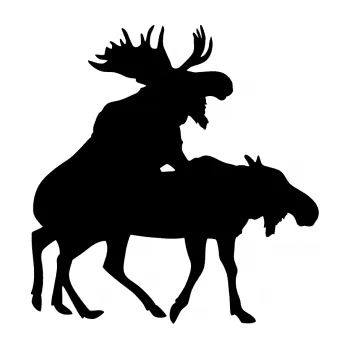 Samolepící dekorace SAMOLEPKA Losí láska 001 pravá (01 - černá) NA AUTO, NÁLEPKA, FÓLIE, POLEP, TUNING, VLASTNÍ TEXT, TISK, AUTOSAMOLEPKY.cz, POLEPY, OBRÁZEK, LOGO, SAMOLEPKY