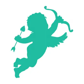 Samolepící dekorace SAMOLEPKA Amor 002 pravá (25 - tyrkysová) NA AUTO, NÁLEPKA, FÓLIE, POLEP, TUNING, VLASTNÍ TEXT, TISK, AUTOSAMOLEPKY.cz, POLEPY, OBRÁZEK, LOGO, SAMOLEPKY