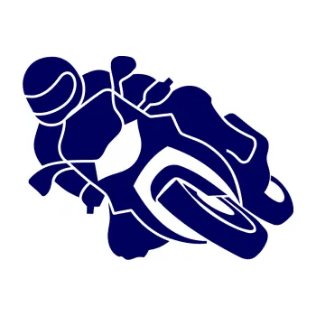 Samolepící dekorace Motorka 001 levá silniční motorky (23 - tmavě modrá) SAMOLEPKA NA AUTO, NÁLEPKA, FÓLIE, POLEP, TUNING, VLASTNÍ TEXT, TISK, AUTOSAMOLEPKY.cz, POLEPY, OBRÁZEK, LOGO, 3D STICKERS