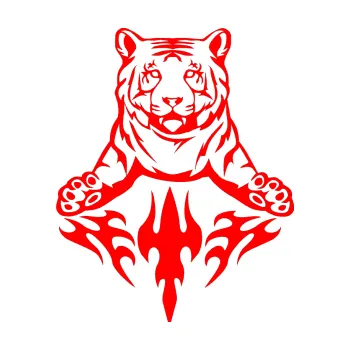 Samolepicí dekorace na vozidlo Animal flames 045 levá tygr (74 - Fluorescentní červená) SAMOLEPKA NA AUTO, NÁLEPKA, FÓLIE, POLEP, TUNING, VLASTNÍ TEXT, TISK, AUTOSAMOLEPKY.cz, POLEPY, OBRÁZEK, LOGO, 3D STICKERS