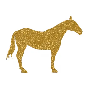 Samolepící dekorace Kůň 005 pravá (92 - Ultra Metalic zlatá) SAMOLEPKA NA AUTO, NÁLEPKA, FÓLIE, POLEP, TUNING, VLASTNÍ TEXT, TISK, AUTOSAMOLEPKY.cz, POLEPY, OBRÁZEK, LOGO, 3D STICKERS