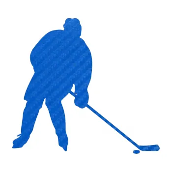 Samolepicí dekorace na vozidlo Hokejista 005 pravá (57 - 3D karbon modrý) SAMOLEPKA NA AUTO, NÁLEPKA, FÓLIE, POLEP, TUNING, VLASTNÍ TEXT, TISK, AUTOSAMOLEPKY.cz, POLEPY, OBRÁZEK, LOGO, 3D STICKERS