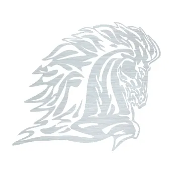 Samolepicí dekorace na vozidlo Animal flames 101 pravá kůň (61 - škrábaný hliník) SAMOLEPKA NA AUTO, NÁLEPKA, FÓLIE, POLEP, TUNING, VLASTNÍ TEXT, TISK, AUTOSAMOLEPKY.cz, POLEPY, OBRÁZEK, LOGO, 3D STICKERS