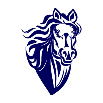 Samolepící dekorace SAMOLEPKA Kůň 068 pravá hlava s hřívou (23 - tmavě modrá) NA AUTO, NÁLEPKA, FÓLIE, POLEP, TUNING, VLASTNÍ TEXT, TISK, AUTOSAMOLEPKY.cz, POLEPY, OBRÁZEK, LOGO, SAMOLEPKY