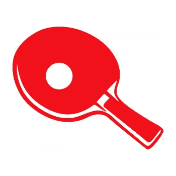 Polep vozidla SAMOLEPKA Ping pong pálka levá (10 - červená) NA AUTO, NÁLEPKA, FÓLIE, POLEP, TUNING, VLASTNÍ TEXT, TISK, AUTOSAMOLEPKY.cz, POLEPY, OBRÁZEK, LOGO, SAMOLEPKY