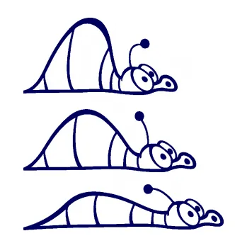 Samolepící dekorace SAMOLEPKA Housenka 001 pravá v pohybu (23 - tmavě modrá) NA AUTO, NÁLEPKA, FÓLIE, POLEP, TUNING, VLASTNÍ TEXT, TISK, AUTOSAMOLEPKY.cz, POLEPY, OBRÁZEK, LOGO, SAMOLEPKY