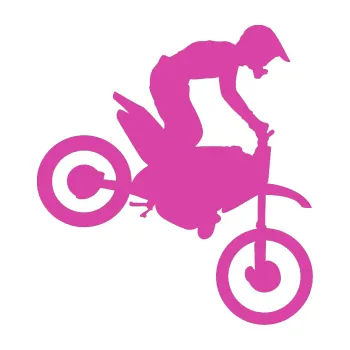 Samolepící dekorace SAMOLEPKA Motorka 015 pravá motokros (16 - růžová) NA AUTO, NÁLEPKA, FÓLIE, POLEP, TUNING, VLASTNÍ TEXT, TISK, AUTOSAMOLEPKY.cz, POLEPY, OBRÁZEK, LOGO, SAMOLEPKY