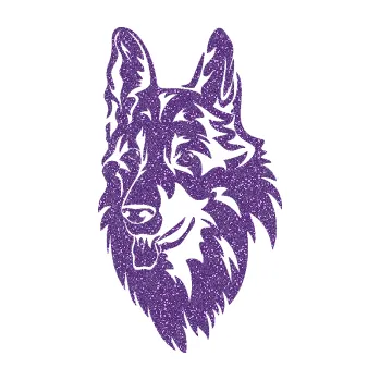 Polep vozidla SAMOLEPKA Pes 128 levá německý ovčák (87 - Ultra Metalic fialová) NA AUTO, NÁLEPKA, FÓLIE, POLEP, TUNING, VLASTNÍ TEXT, TISK, AUTOSAMOLEPKY.cz, POLEPY, OBRÁZEK, LOGO, SAMOLEPKY