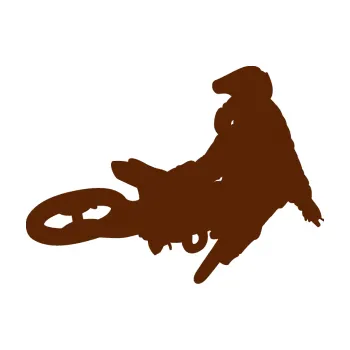 Samolepící dekorace SAMOLEPKA Motorka 028 pravá motokros (15 - hnědá) NA AUTO, NÁLEPKA, FÓLIE, POLEP, TUNING, VLASTNÍ TEXT, TISK, AUTOSAMOLEPKY.cz, POLEPY, OBRÁZEK, LOGO, SAMOLEPKY