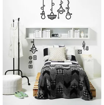 Samolepící dekorace FUGU Samolepky na zeď- Lights Barva: černá 070