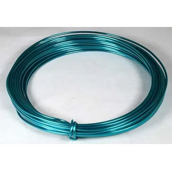 Vázací drát Vázací drátek alu. - 2 mm x 12 m, 100 g, tyrkys