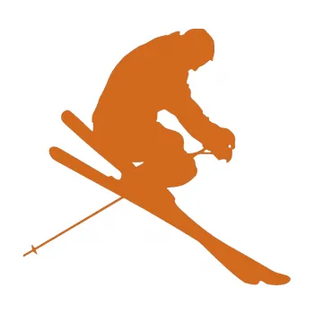 Samolepicí dekorace na vozidlo Lyžař 005 pravá (26 - oříšková) SAMOLEPKA NA AUTO, NÁLEPKA, FÓLIE, POLEP, TUNING, VLASTNÍ TEXT, TISK, AUTOSAMOLEPKY.cz, POLEPY, OBRÁZEK, LOGO, 3D STICKERS