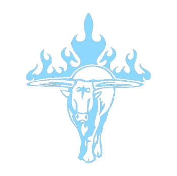 Samolepicí dekorace na vozidlo Animal flames 050 levá býk (03 - světle modrá) SAMOLEPKA NA AUTO, NÁLEPKA, FÓLIE, POLEP, TUNING, VLASTNÍ TEXT, TISK, AUTOSAMOLEPKY.cz, POLEPY, OBRÁZEK, LOGO, 3D STICKERS