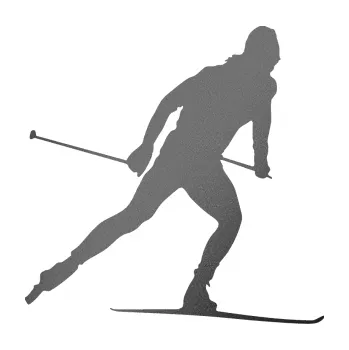 Samolepicí dekorace na vozidlo Lyžař 006 pravá běžky (41 - grafitová metalíza) SAMOLEPKA NA AUTO, NÁLEPKA, FÓLIE, POLEP, TUNING, VLASTNÍ TEXT, TISK, AUTOSAMOLEPKY.cz, POLEPY, OBRÁZEK, LOGO, 3D STICKERS