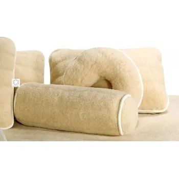 Polštář Polštář z ovčí vlny válec 40x13cm, Barevné varianty Bílá, Velikosti 40x13 cm 200-100-00200