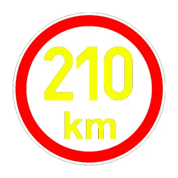 samolepka Samolepka na auto Maximální rychlost 210km - nejvyšší konstrukční rychlost (70 - Fluorescentní žlutá) NÁLEPKA, FÓLIE, POLEPY, TUNING, VLASTNÍ TEXT, TISK, AUTOSAMOLEPKY.cz, SAMOLEPKY, OBRÁZEK, LOGO, VÝROBA, PRODEJ