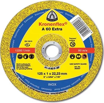 Řezný kotouč KLINGSPOR Kotouč řezný na nerez/ocel A 60 Extra | 125x1x22,2 mm