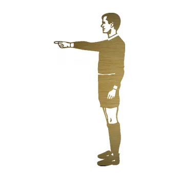 Samolepící dekorace SAMOLEPKA Rozhodčí 003 levá (64 - škrábaný kov zlatý) NA AUTO, NÁLEPKA, FÓLIE, POLEP, TUNING, VLASTNÍ TEXT, TISK, AUTOSAMOLEPKY.cz, POLEPY, OBRÁZEK, LOGO, SAMOLEPKY