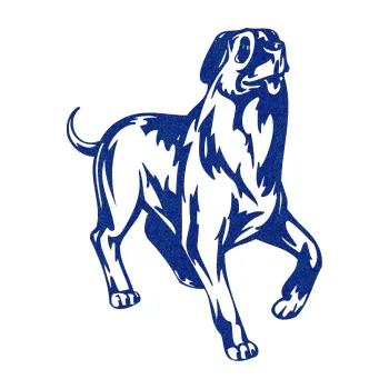 samolepka Pes 047 pravá (89 - Ultra Metalic modrá tmavá) SAMOLEPKA NA AUTO, NÁLEPKA, FÓLIE, POLEP, TUNING, VLASTNÍ TEXT, TISK, AUTOSAMOLEPKY.cz, POLEPY, OBRÁZEK, LOGO, 3D STICKERS