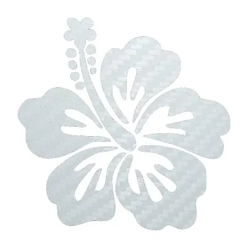 Samolepící dekorace Kytička 001 levá ibišek (51 - 3D karbon bílý) SAMOLEPKA NA AUTO, NÁLEPKA, FÓLIE, POLEP, TUNING, VLASTNÍ TEXT, TISK, AUTOSAMOLEPKY.cz, POLEPY, OBRÁZEK, LOGO, 3D STICKERS