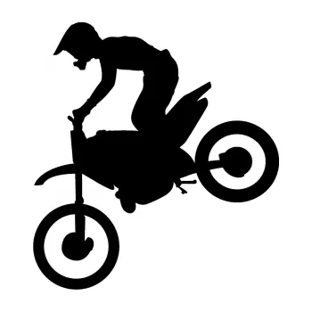 Samolepící dekorace Motorka 015 levá motokros (01 - černá) SAMOLEPKA NA AUTO, NÁLEPKA, FÓLIE, POLEP, TUNING, VLASTNÍ TEXT, TISK, AUTOSAMOLEPKY.cz, POLEPY, OBRÁZEK, LOGO, 3D STICKERS